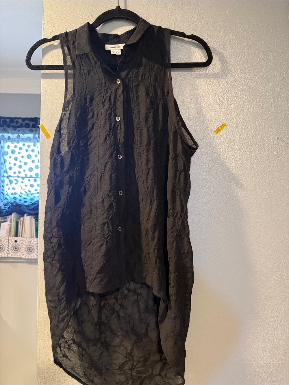 Helmut  Lang Chiffon Top Sz Small